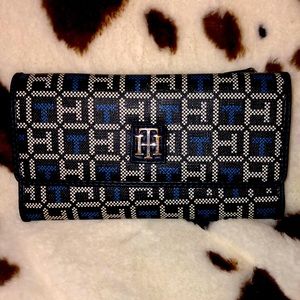 Blue & White Tommy Hilfiger Monogrammed Wallet